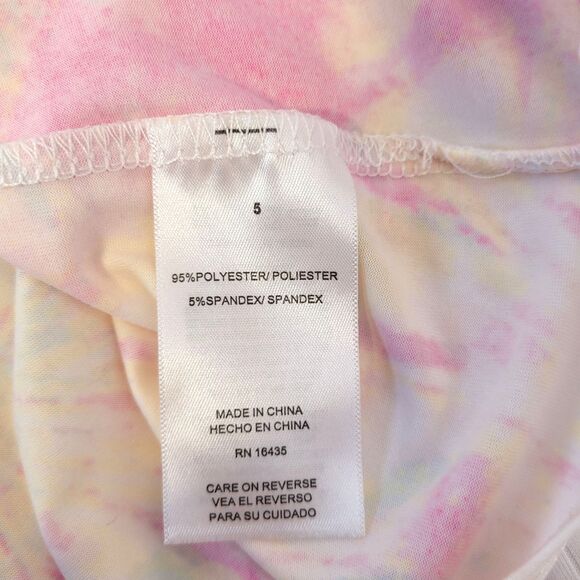 Young Heats 2 Pc Girls Unicorn Top & Tie-Dye Long Sleeve Shirt Set with Bow 5 - Picture 9 of 11